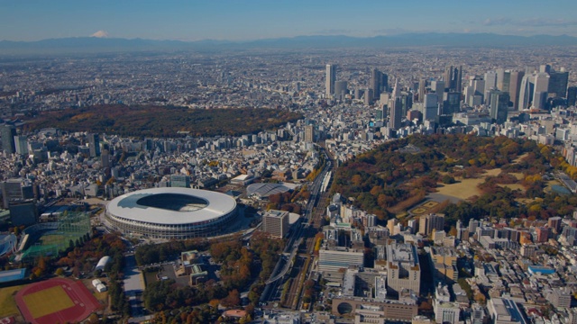 日本东京新宿区空中,视频素材