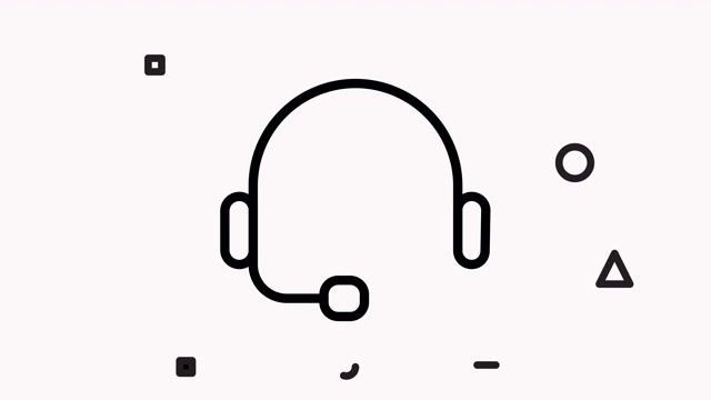 耳机线图标动画视频素材