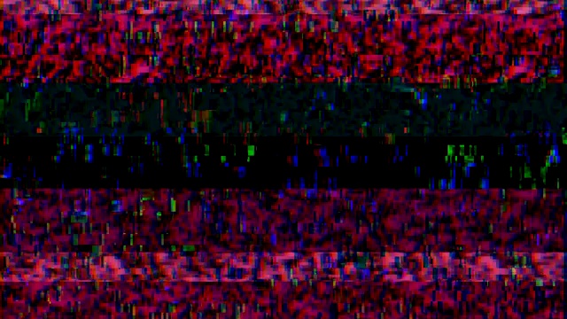 模拟电视VHS屏幕上的电影噪声视频素材