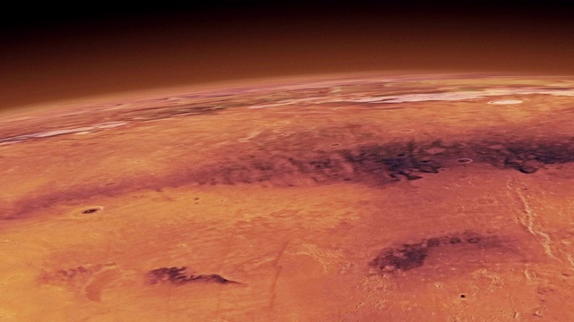 从太空看火星表面视频素材