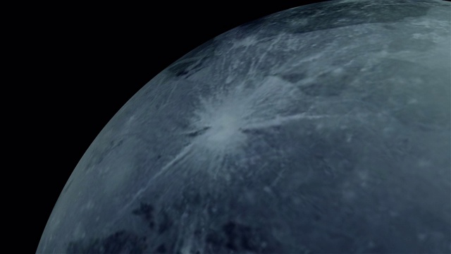 计算机生成的行星冥王星在宇宙恒星空间的旋转。抽象背景的3d渲染。这张图片的元素是由美国宇航局提供的视频下载