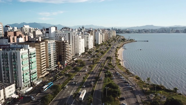 巴西北部贝拉-马里的鸟瞰图Florianópolis视频素材