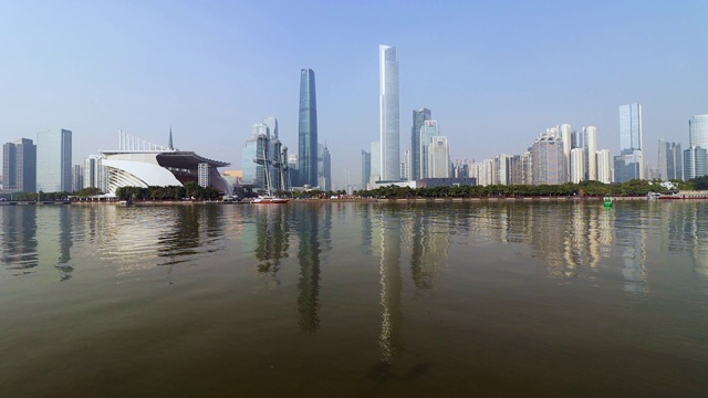 广州珠江新城天际线视频素材