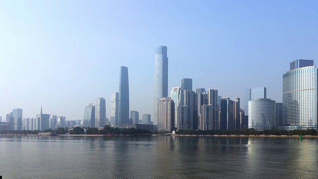 广州珠江新城天际线视频素材