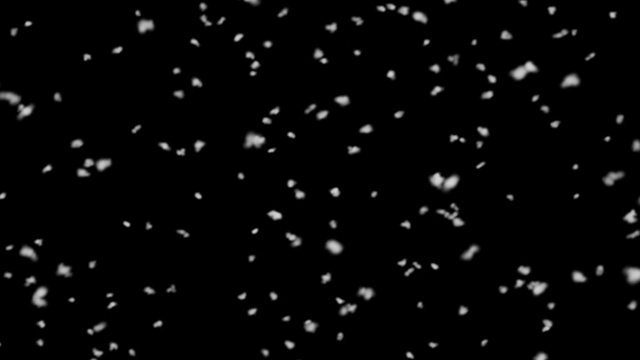 大雪花在黑色背景下慢慢落下的动画高清1920x1080视频素材