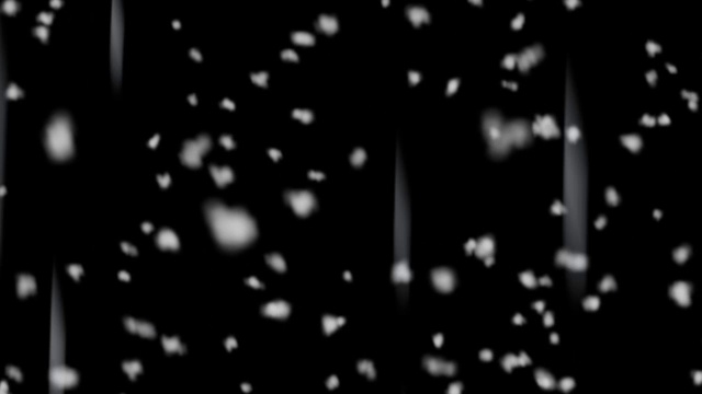 动画大雪花与雨从上方落下的黑色背景视频素材