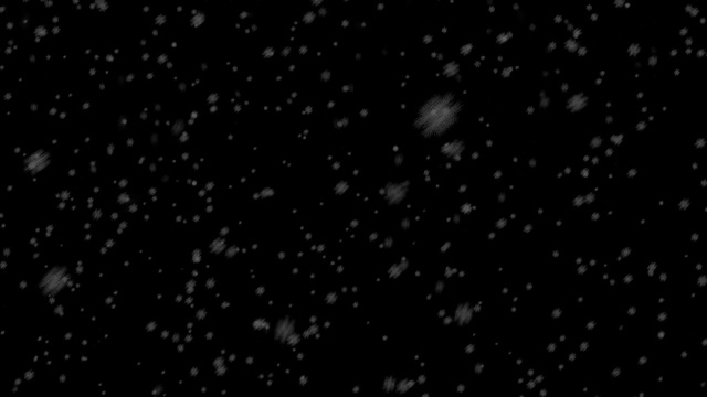 大型纹理雪花从上方落下的动画，黑色背景高清1920x1080视频素材
