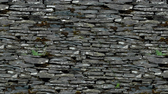 古老的爱尔兰传统石墙背景从左到右移动视频下载