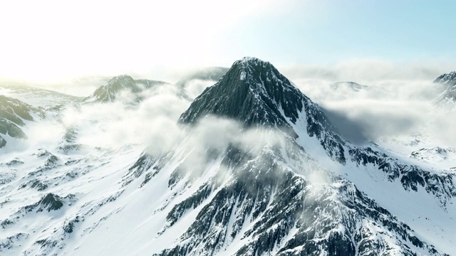 可循环的冬季山峰视频下载