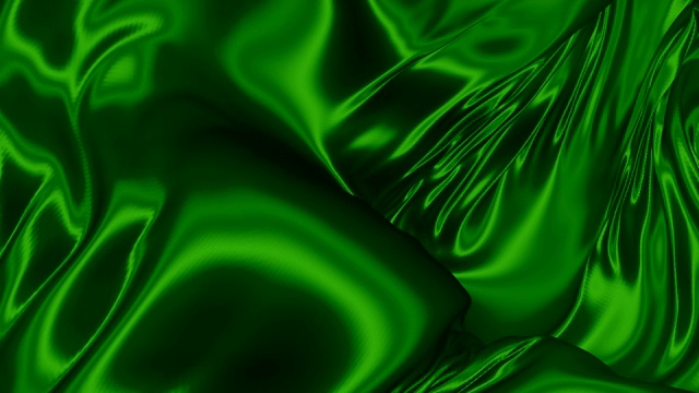 优雅闪亮的绿色金属布背景。现代动画装饰设计。3 d渲染。4K，超高清分辨率视频下载