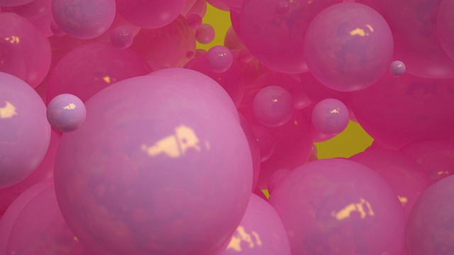 抽象三维粉色几何形状循环动画背景，运动设计，4k超高清。视频素材