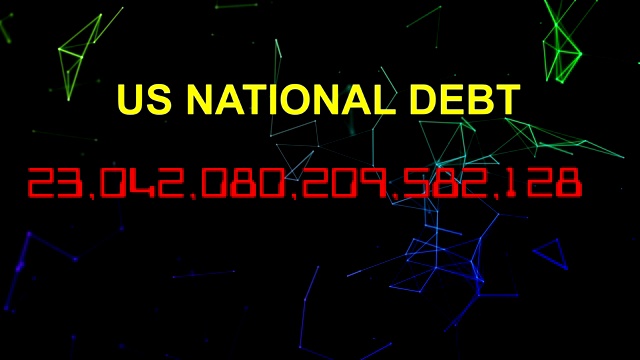 美国国债实时时钟计数器视频素材