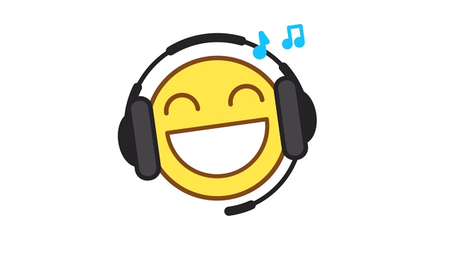 Emoticon听音乐耳机选择3。动画表情符号。阿尔法通道视频素材