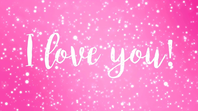 我爱你的粉红色动画情人节卡片视频下载