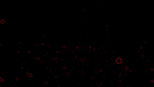 红色透明气泡效应粘稠物从深黑色中分离出来视频素材