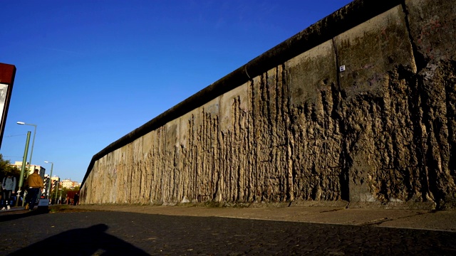 柏林墙，有守望台柏林城墙，守望台视频素材