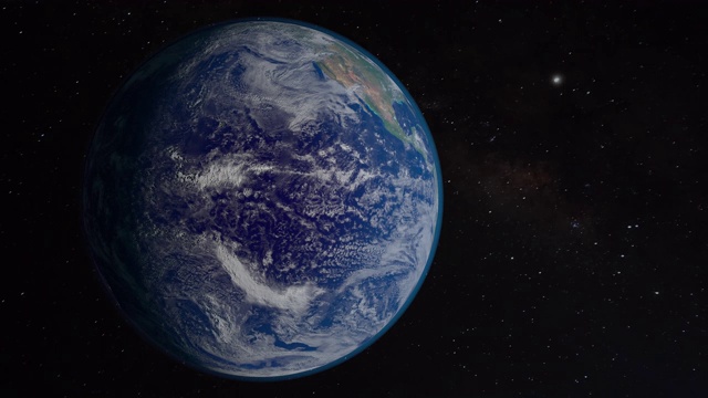 地球在太空中的黑色背景。视频素材