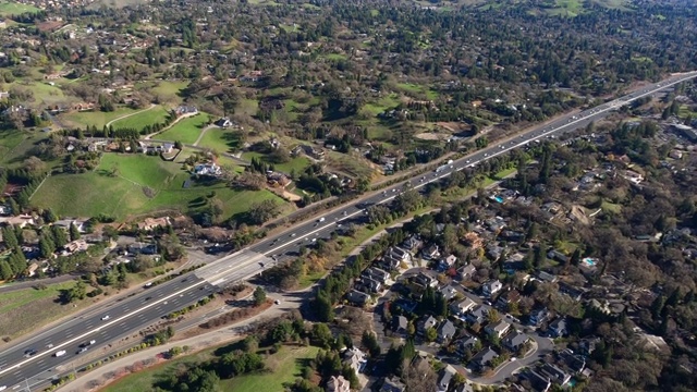 航空加利福尼亚高速公路代阿布洛山视频素材