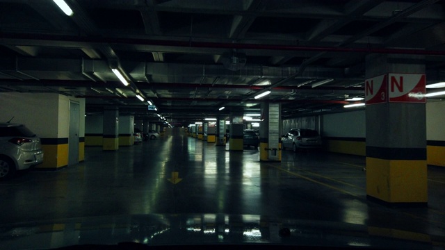地下停车场，4k视频视频素材