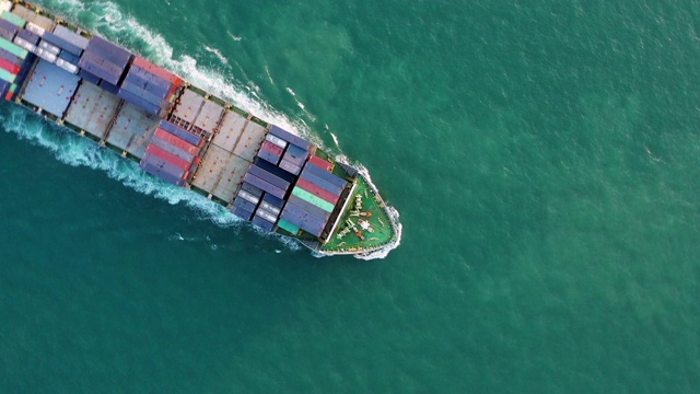 跨洋集装箱船视频素材