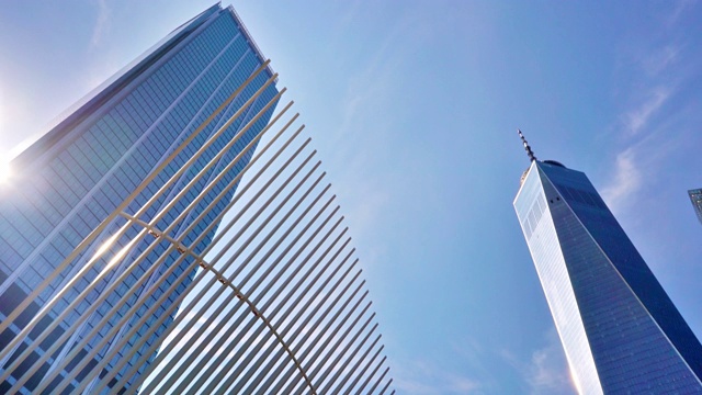 曼哈顿金融区天际线视频素材
