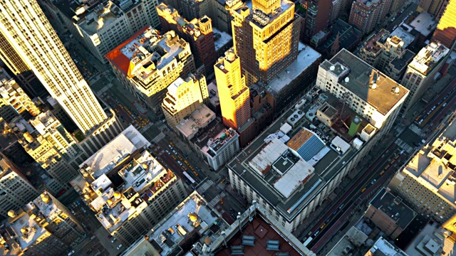 纽约鸟瞰图。曼哈顿。视频下载