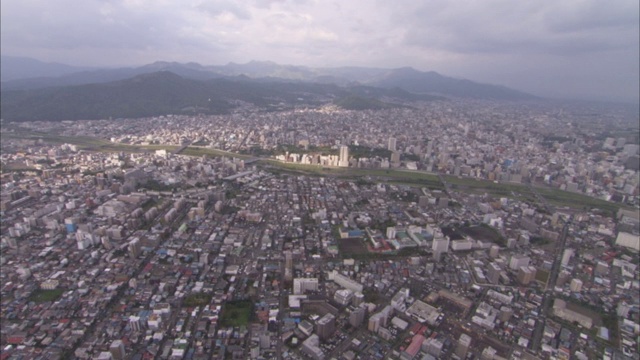 从空中俯瞰日本札幌。视频素材