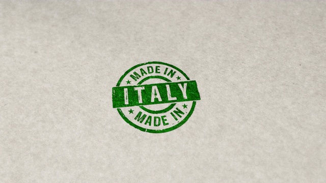 意大利制作的邮票和循环印花动画视频素材