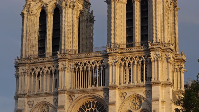 巴黎圣母院大教堂，法国巴黎，圣母院大教堂视频下载