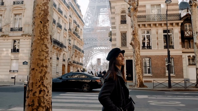 巴黎,街道,都市风景,侧面视角视频素材