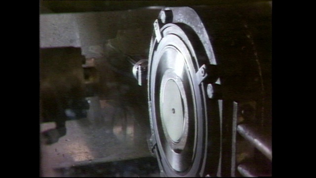 制造机器,唱片,标签,1983视频素材