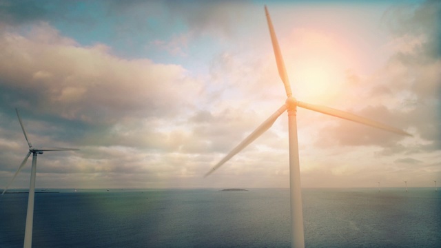 海上风力涡轮机2020.01视频素材