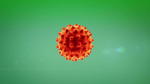绿色背景上的病毒视频素材