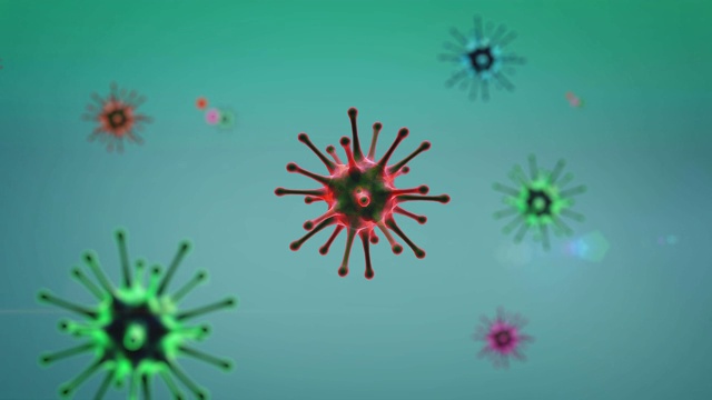 绿色背景上的病毒视频素材