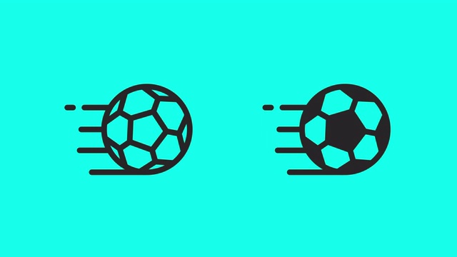 足球图标-矢量动画视频素材
