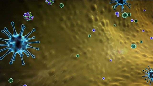 巨噬细胞攻击病毒视频素材