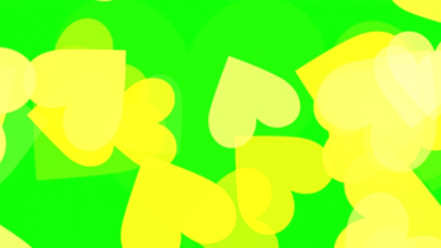 绿色背景与移动的心形状视频素材