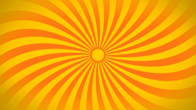 无缝旋流径向涡背景，黄色和橙色条纹是旋流。视频下载
