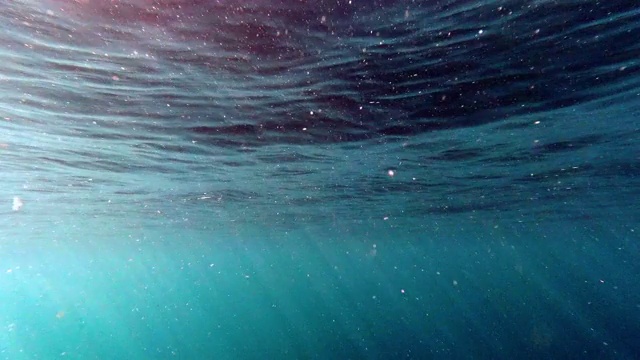 在海浪下看着海水表面视频素材