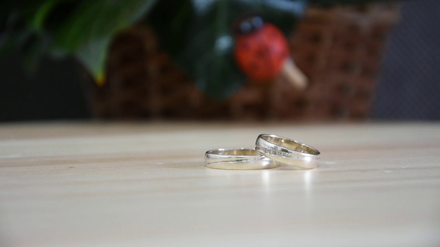 结婚戒指-婚礼概念视频素材