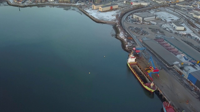 港口集装箱船视频素材