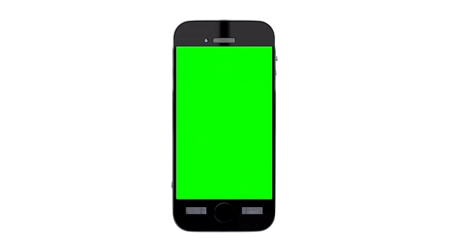 智能手机打开。易于定制的绿色屏幕。触摸屏设备。视频素材