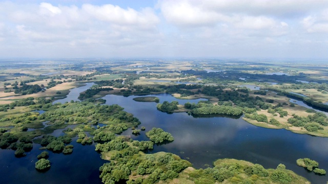 多瑙河三角洲无人机拍摄视频下载