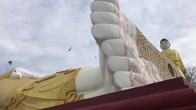 摩诃菩提塔塘佛寺，缅甸视频素材