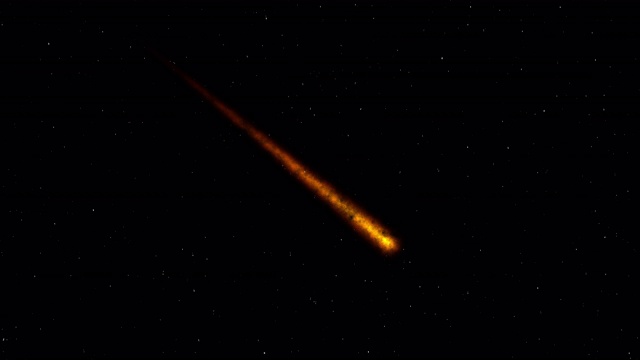 划过夜空的彗星视频素材
