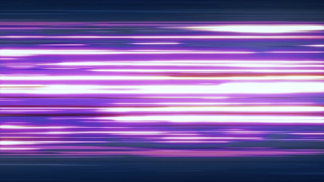 快速霓虹灯条纹。高速霓虹灯闪烁的线条在紫色和冷蓝色条纹视频素材
