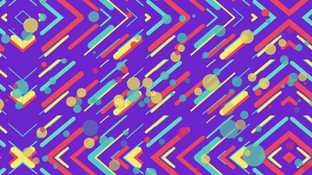 彩色无缝几何图案紫色背景视频素材