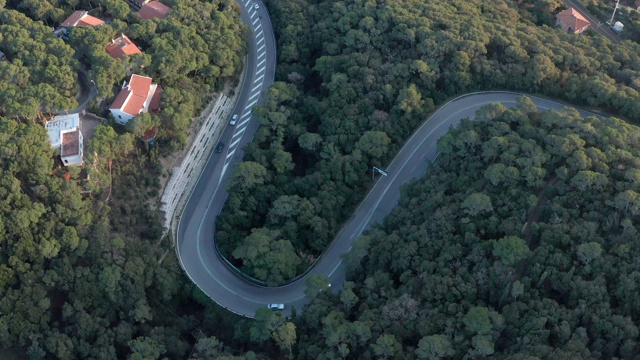 交通高峰期道路鸟瞰图视频素材