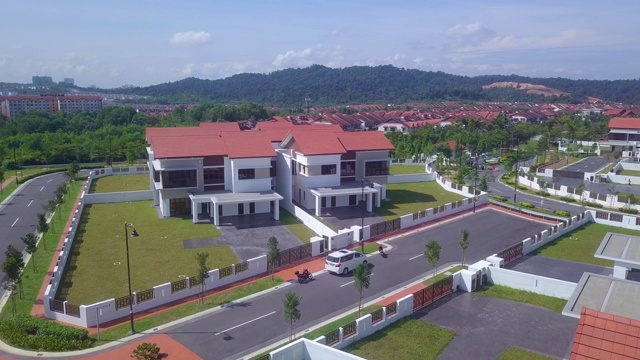 马来西亚住宅区鸟瞰图视频下载