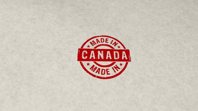 加拿大制作的邮票和循环印花动画视频素材